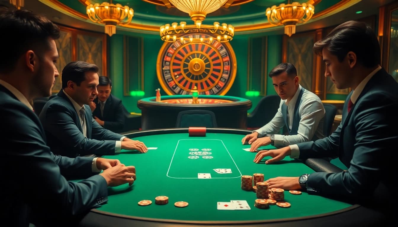 Experience the luxury of online gambling with https://king88hz.vip/ at a high-stakes poker game.