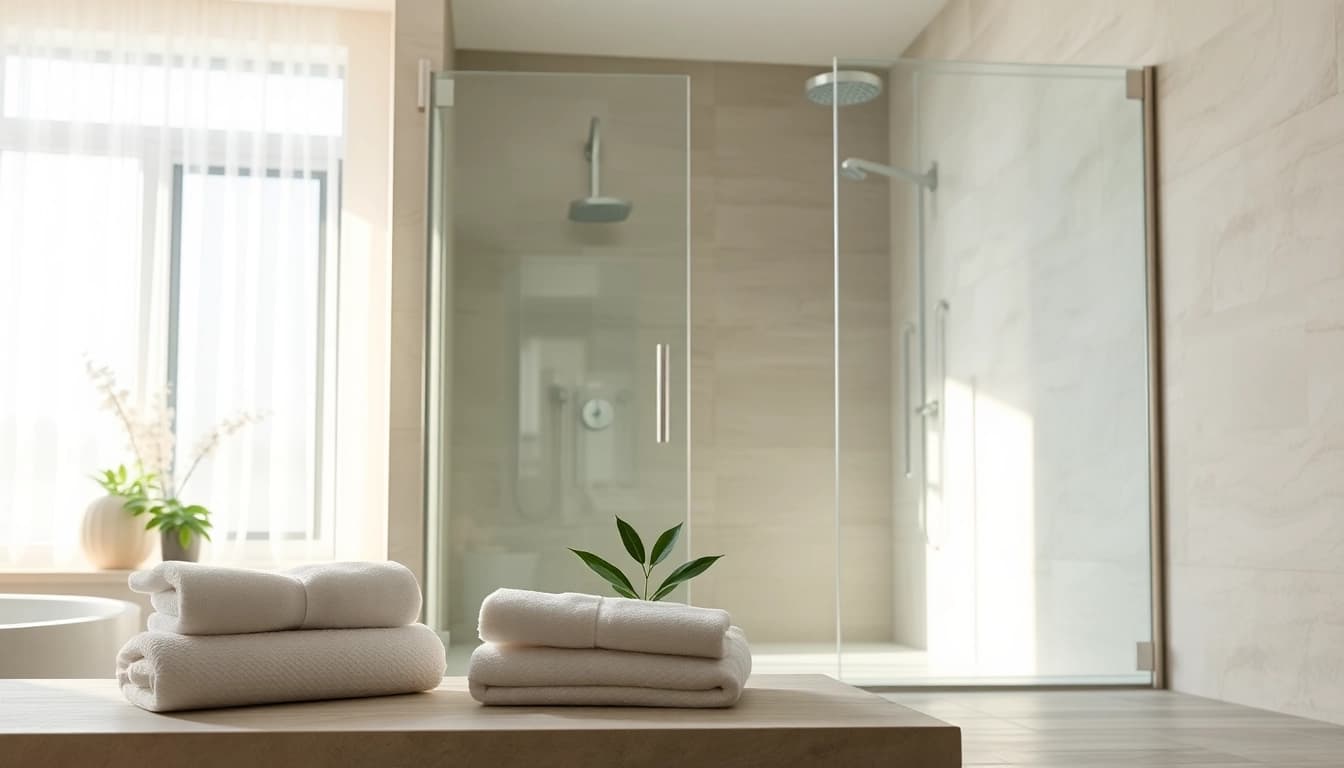 Enhance your space with elegant showers au highlighted in a modern bathroom setting.