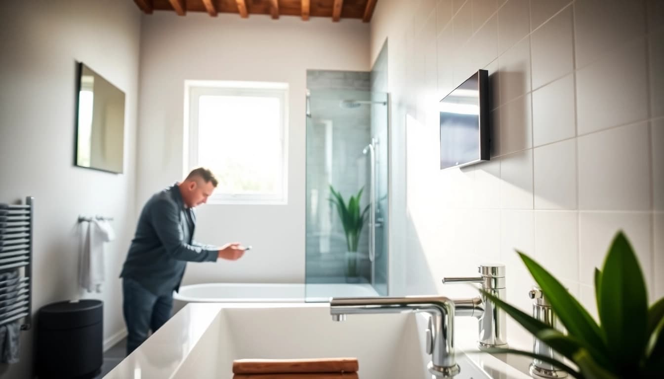 Sonni sanitär GmbH zeigt die moderne Installation von hochwertigen Sanitäranlagen.