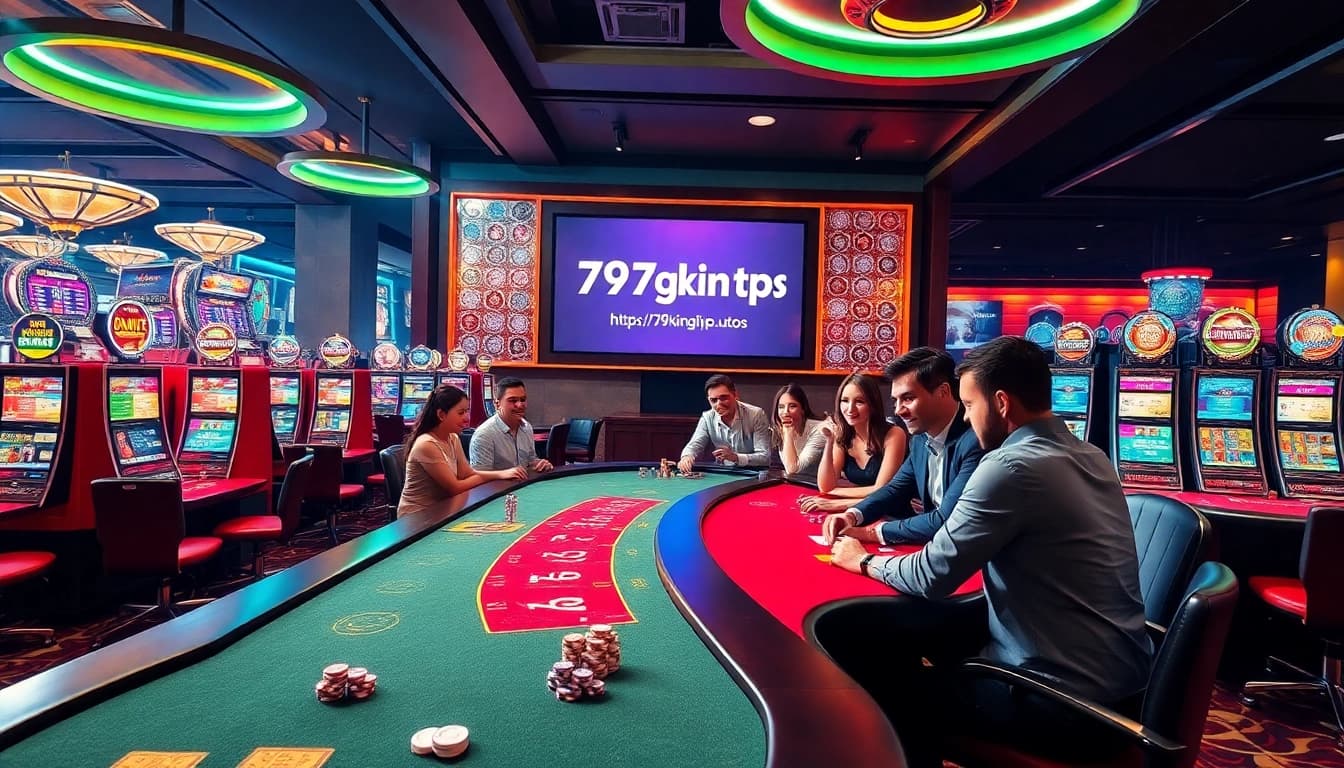Enjoying thrilling games at https://79kingvip.autos with vibrant casino visuals and excited players.