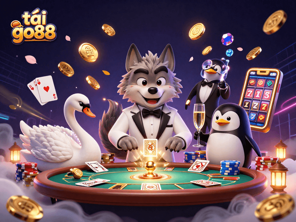 Experience the vibrant excitement of tải go88 at a baccarat table with rich casino elements.