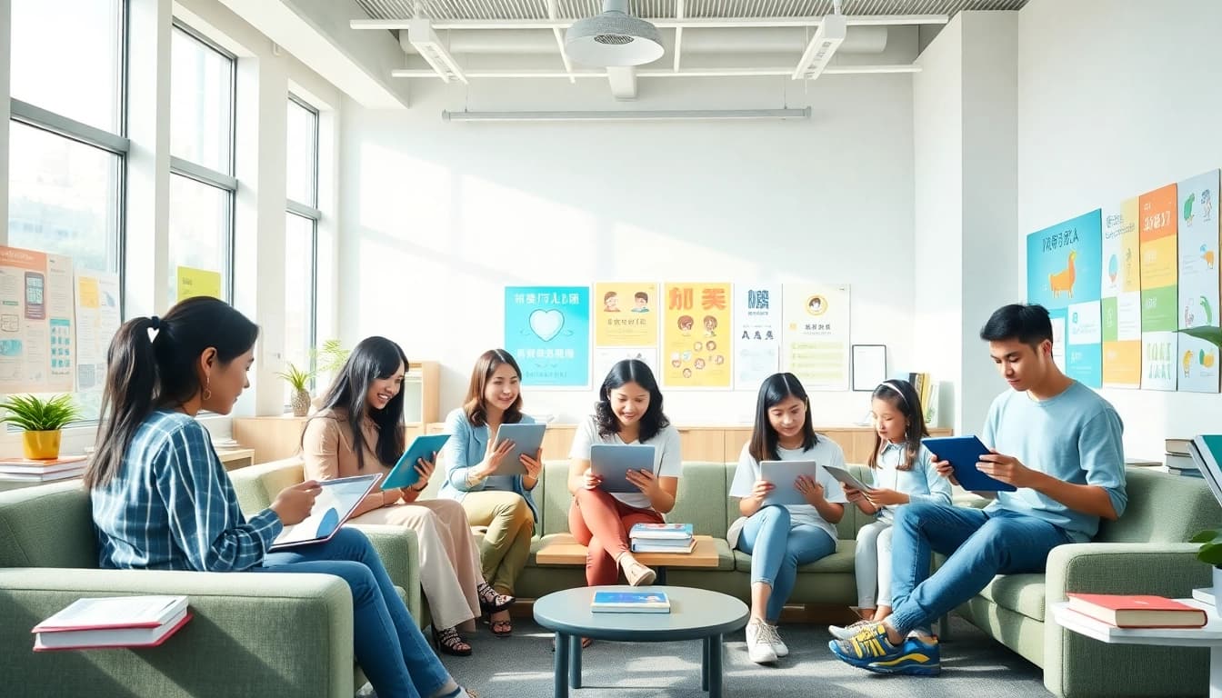 Dynamic learning environment showcasing 有道 platform for language education