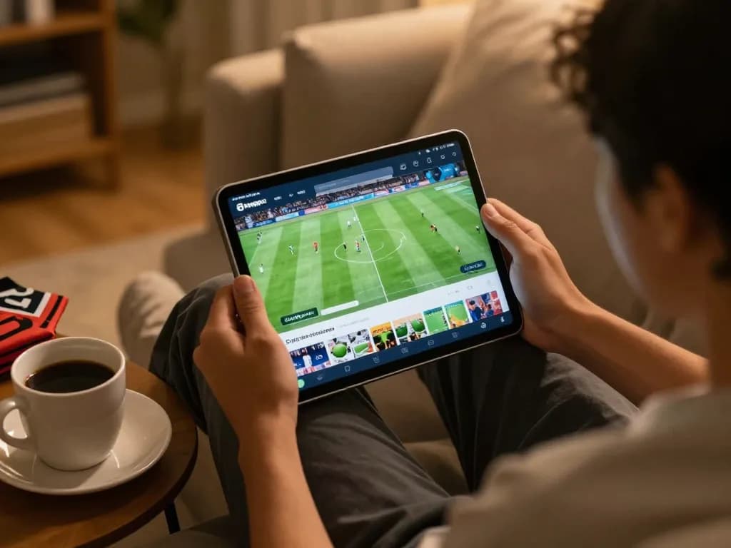 Engage in exciting football matches with luongson live streaming on your tablet.