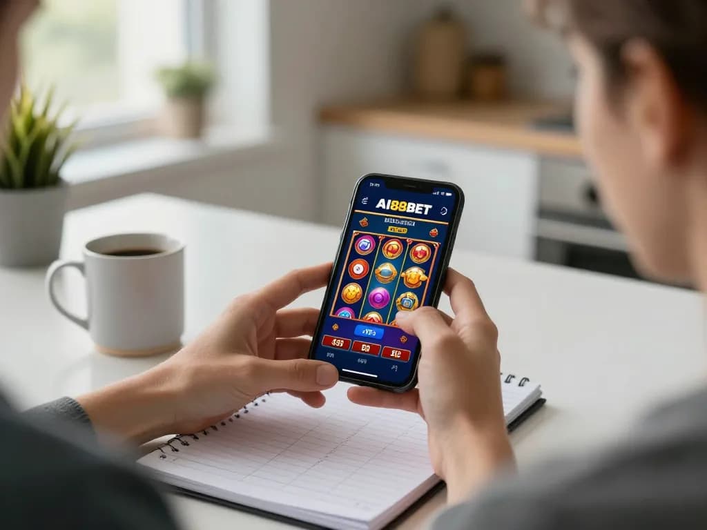 Experience online gaming on AI88BET's mobile app with engaging slot action.