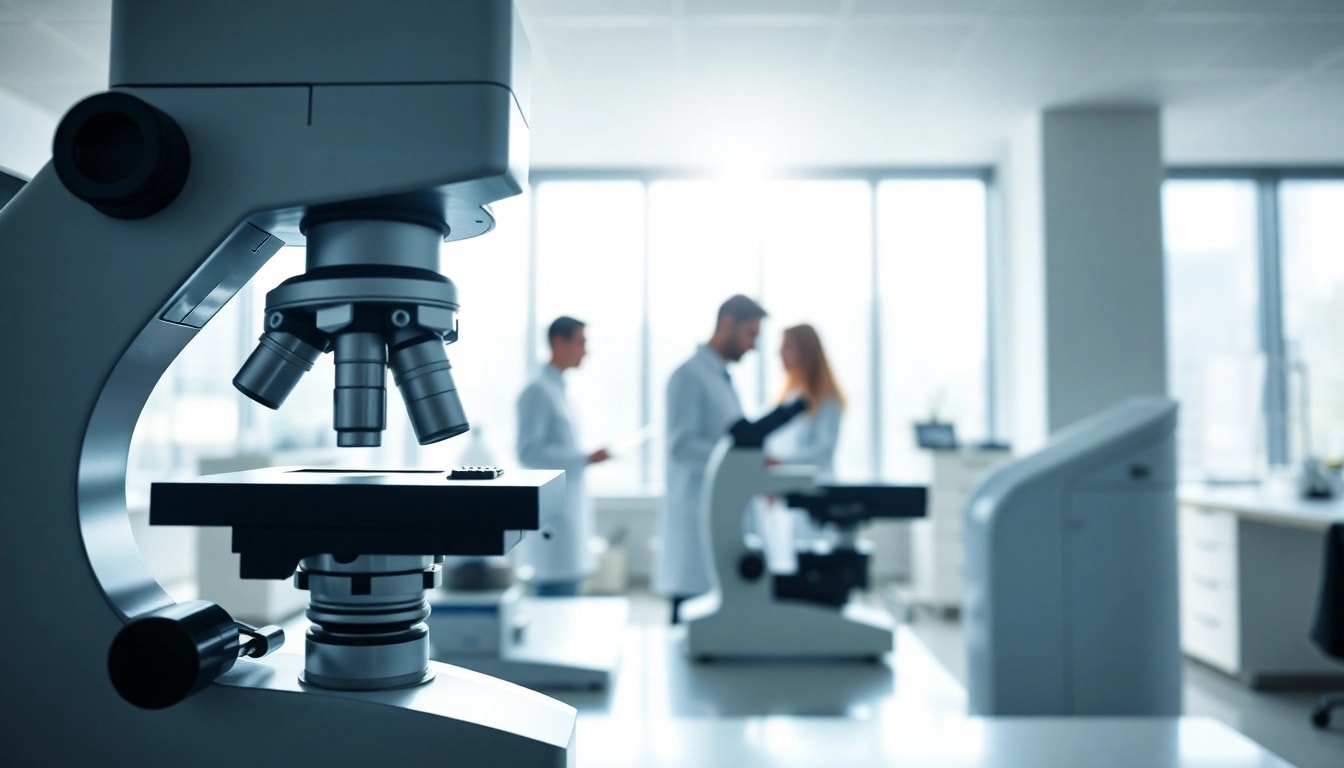 Hydro Research presented in a professional lab setting with advanced microscopy and experienced researchers.