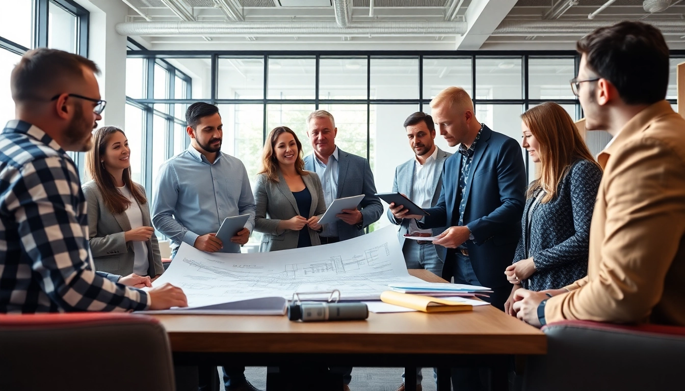 Members engaging in a collaborative meeting representing a construction membership association.