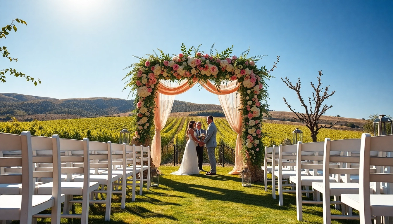 Celebrate Clarksburg ca weddings with a beautiful outdoor ceremony amidst rolling vineyards and floral elegance.