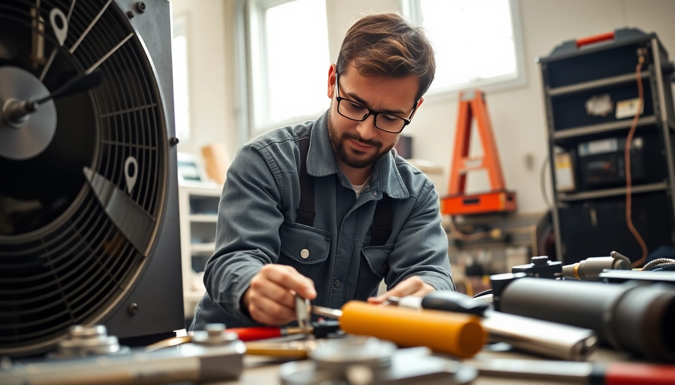 Engaged HVAC technician participating in hands-on hvac technician training in a workshop.