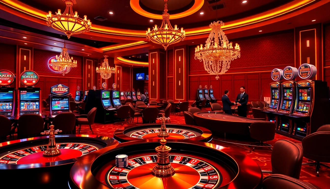 Experience the excitement of gambling with Link GG88, showcasing vibrant casino elements and a winning atmosphere.