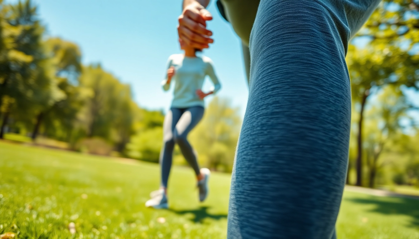 Comfortably styled french terry sweatpants showcased on an active person in a vibrant park, inspiring movement.