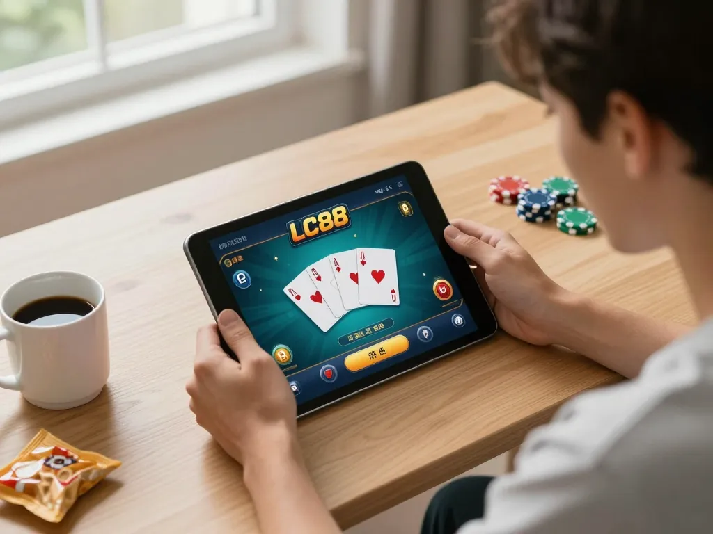 Engage with the lc88app while enjoying a thrilling online poker session at home.