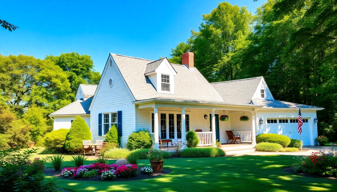 Showcase of cape cod homes highlighting charm and elegant design, featuring garage and garden.